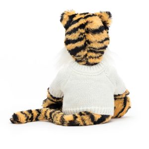 Bashful Tiger with Personalised Cream Jumper